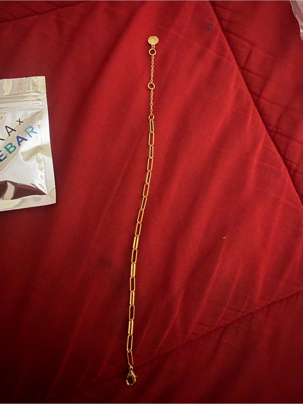 BaubleBar Gold Paperclip Link Bracelet - Picture 2 of 3